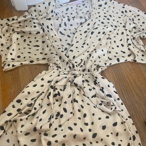 Pink Lily printed romper